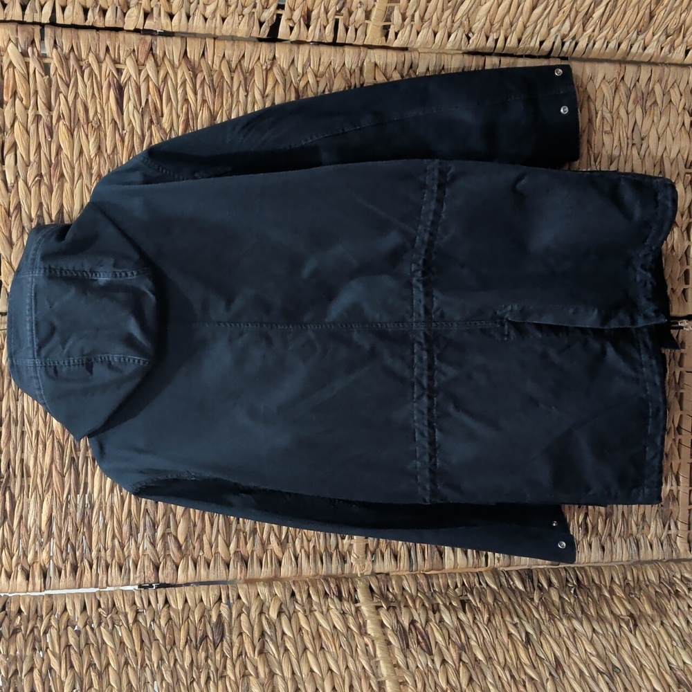 Sandro Men's Black Hooded Parka Jacket - Picture 7 of 12